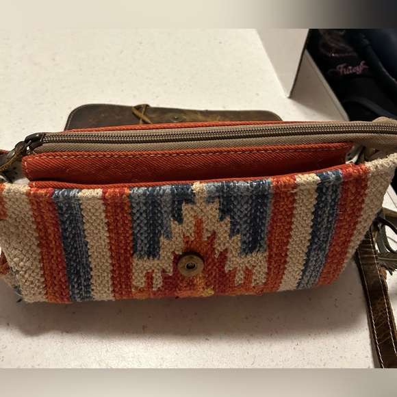Myra Bag Brown and Multicolor Crossbody Bag - Picture 10 of 10